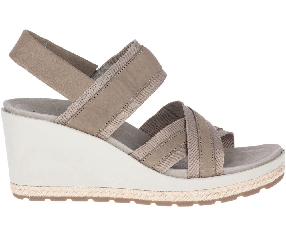 Merrell Sandaler Dame - Kaiteri Wedge Strap - Grå - QLJ047283